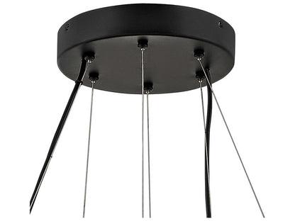Fredrick Ramond Echo LED Multi Tier Chandelier in Black and Heritage Brass