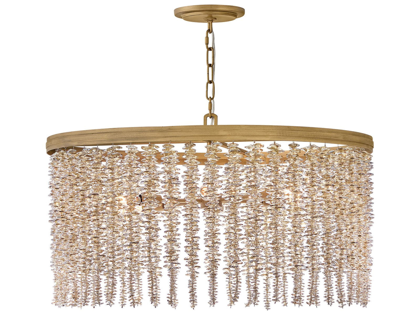 Fredrick Ramond Rubina 6-Light Burnished Gold Candelabra Chandelier