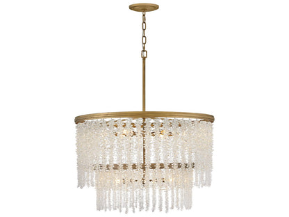 Fredrick Ramond Rubina 12-Light Burnished Gold Candelabra Tiered Chandelier