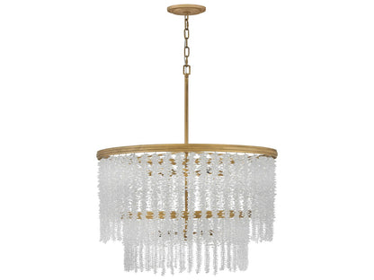 Fredrick Ramond Rubina 12-Light Burnished Gold Candelabra Tiered Chandelier