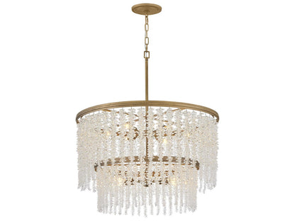 Fredrick Ramond Rubina 12-Light Burnished Gold Candelabra Tiered Chandelier