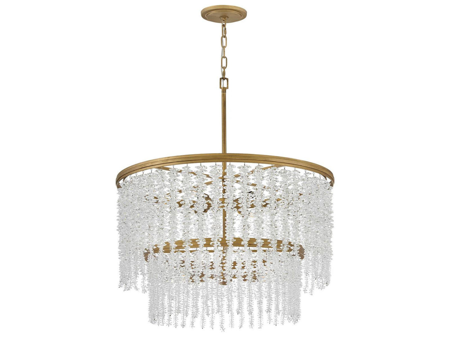 Fredrick Ramond Rubina 12-Light Burnished Gold Candelabra Tiered Chandelier