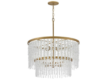 Fredrick Ramond Rubina 12-Light Burnished Gold Candelabra Tiered Chandelier