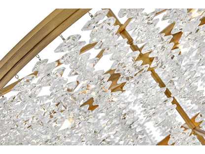 Fredrick Ramond Rubina 12-Light Burnished Gold Candelabra Tiered Chandelier