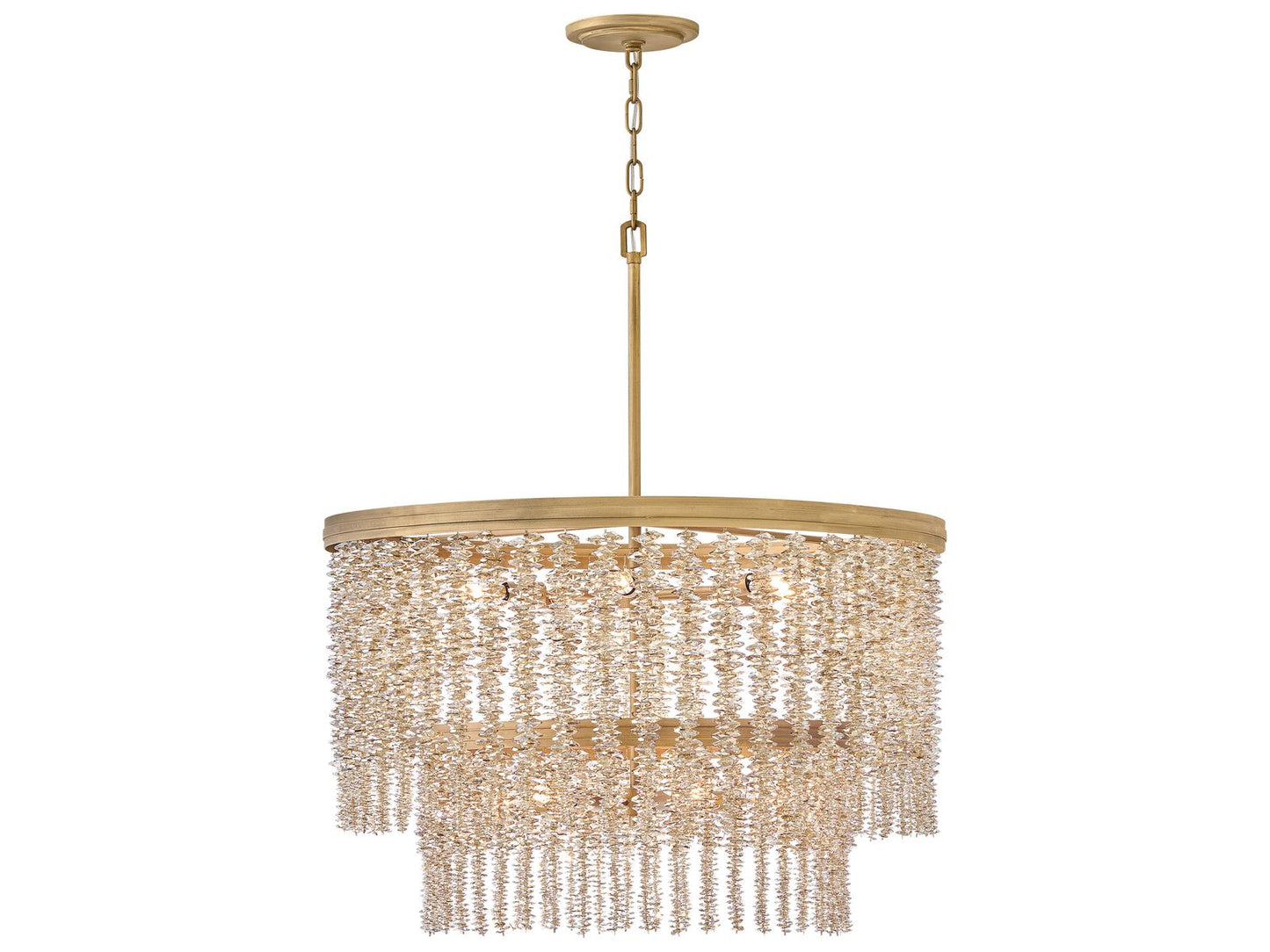 Fredrick Ramond Rubina 12-Light Candelabra Tiered Chandelier in Burnished Gold
