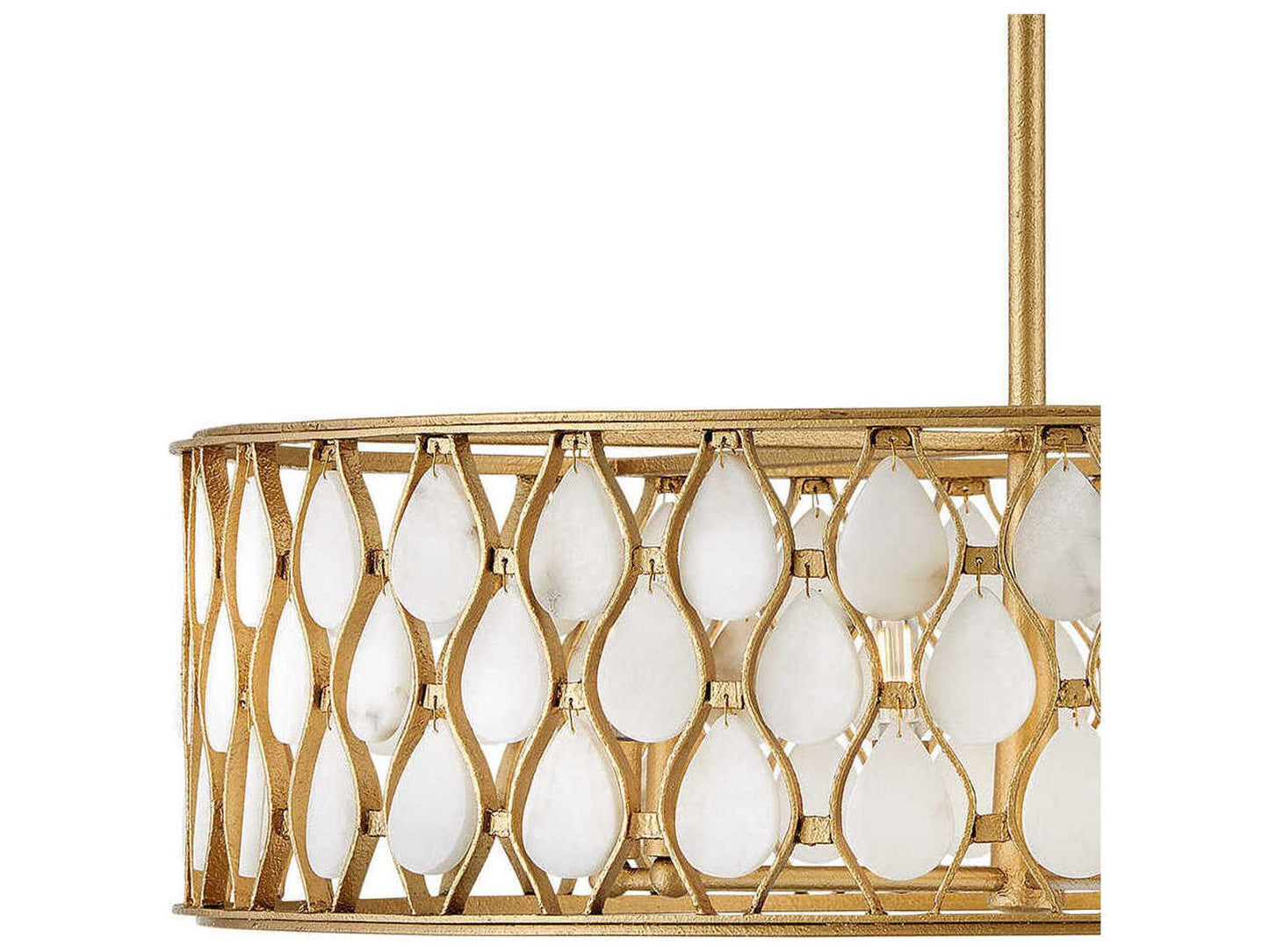Fredrick Ramond 6-Light Estie Drum Chandelier in Piastra Gold