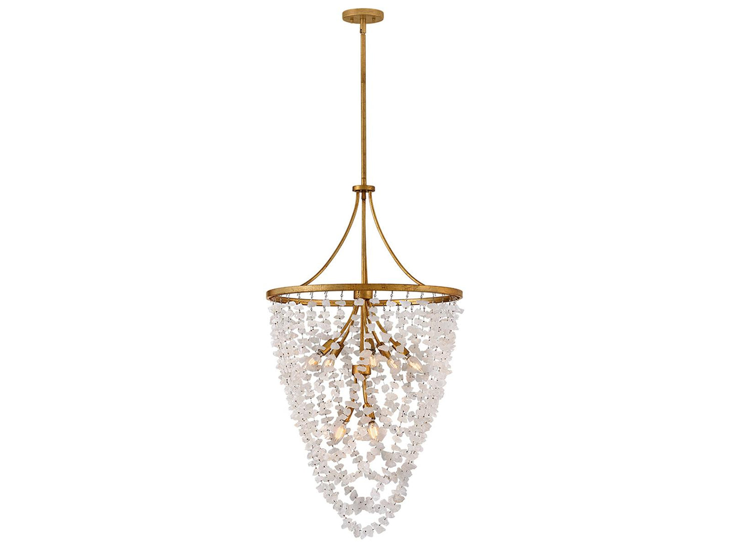 Fredrick Ramond 8-Light Myra Tiered Chandelier in Distressed Brass
