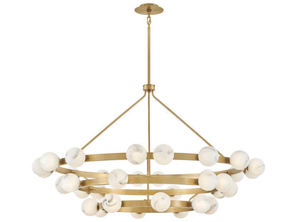 Fredrick Ramond Selene 36-Light Multi-Tier Chandelier in Lacquered Brass