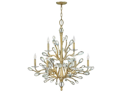 Fredrick Ramond Eve 9-Light Crystal Chandelier in Champagne Gold