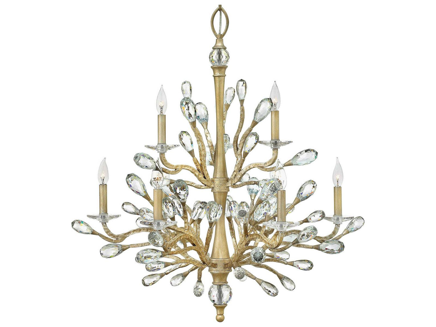 Fredrick Ramond Eve 9-Light Crystal Chandelier in Champagne Gold