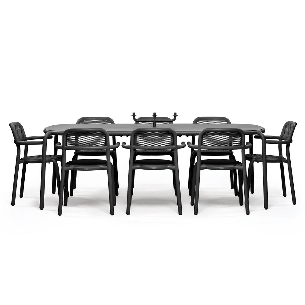 Toni Tablo Outdoor Dining Table Set with 6 Armchairs