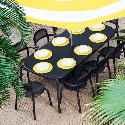Toni Tablo Outdoor Dining Table Set with 6 Armchairs