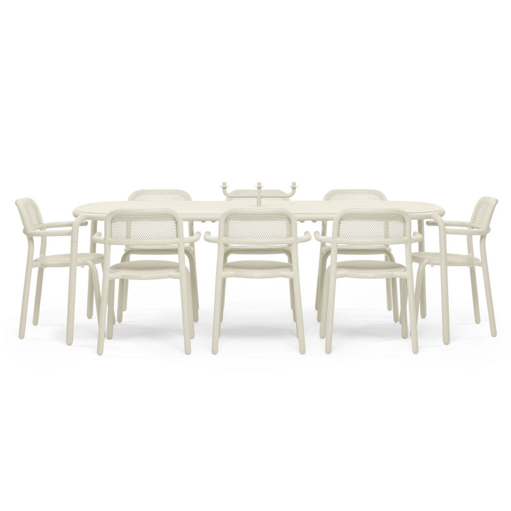 Toni Tablo Outdoor Dining Table Set with 6 Armchairs