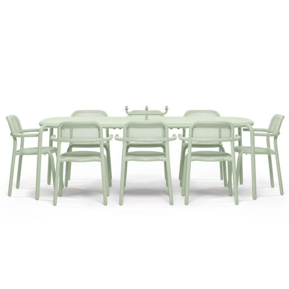 Toni Tablo Outdoor Dining Table Set with 6 Armchairs