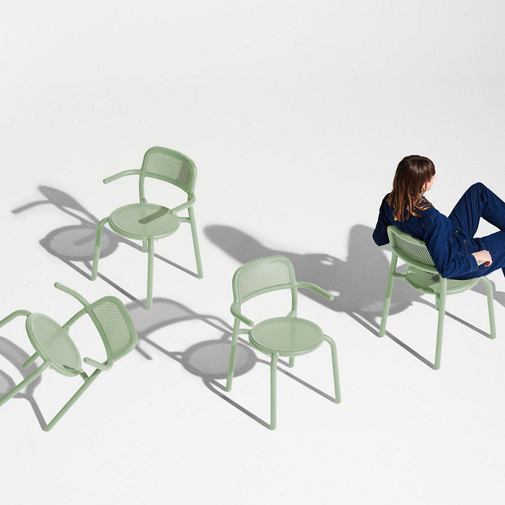 Toni Tablo Outdoor Dining Table Set with 6 Armchairs