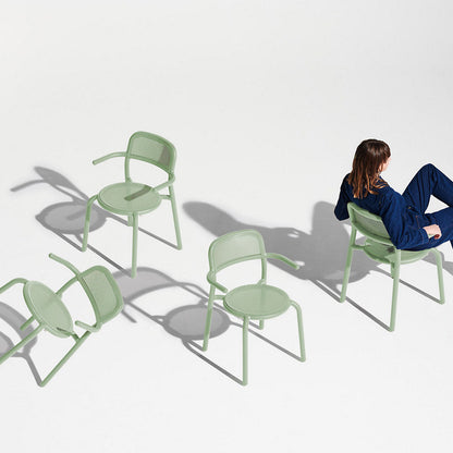Toni Tablo Outdoor Dining Table Set with 6 Armchairs