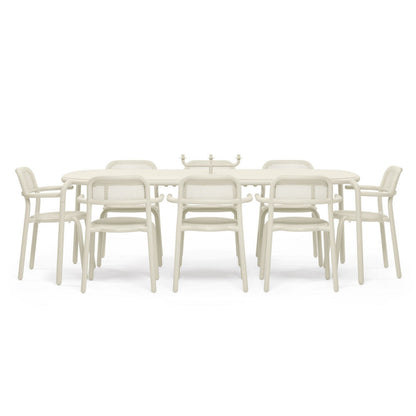 Toni Tablo Outdoor Dining Table Set with 6 Sidechairs