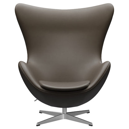 Egg Leather Swivel Chair
