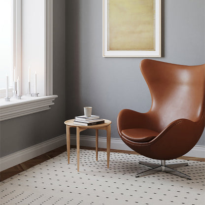 Egg Leather Swivel Chair