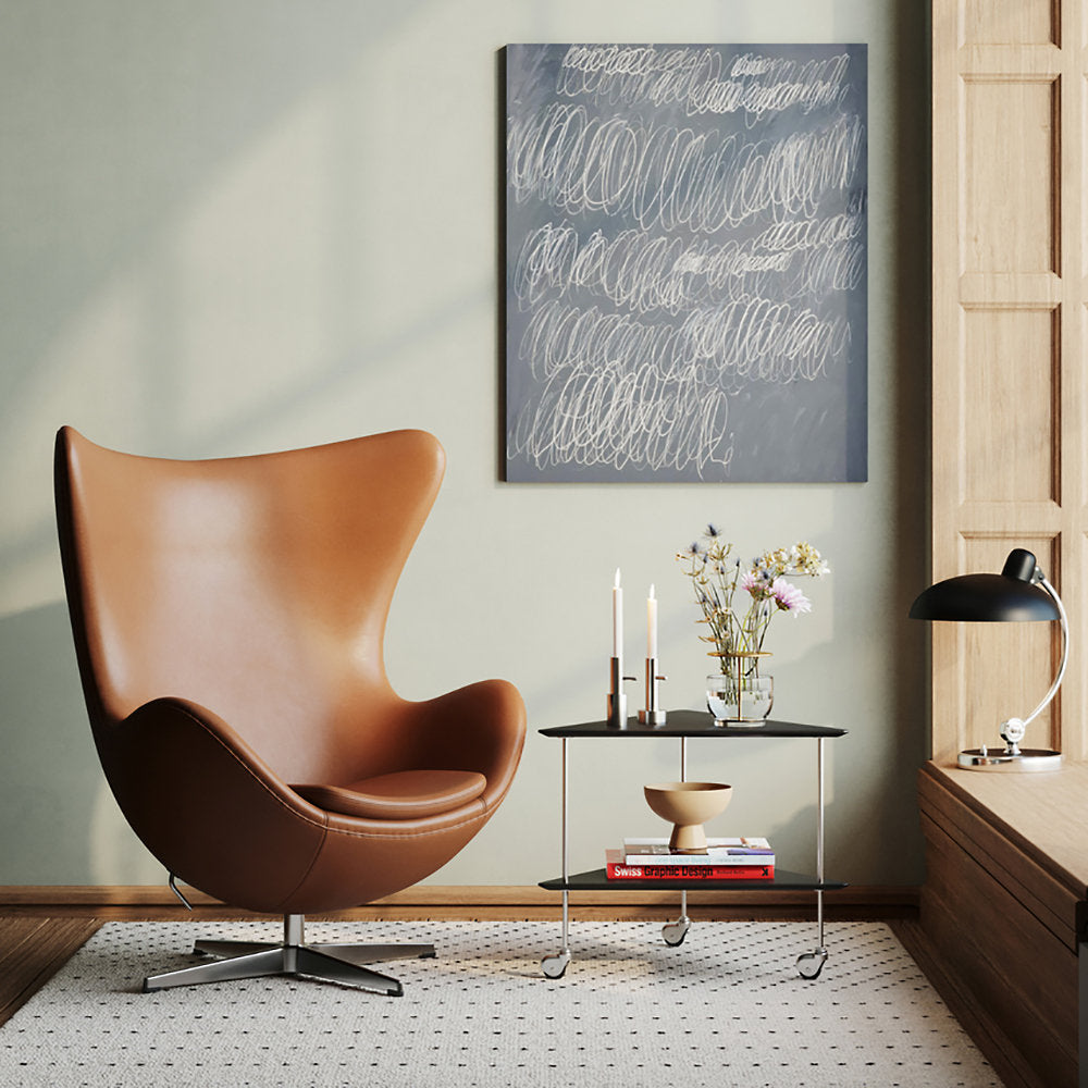 Egg Leather Swivel Chair
