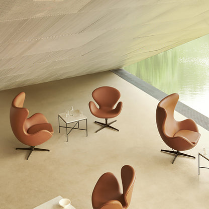 Egg Leather Swivel Chair