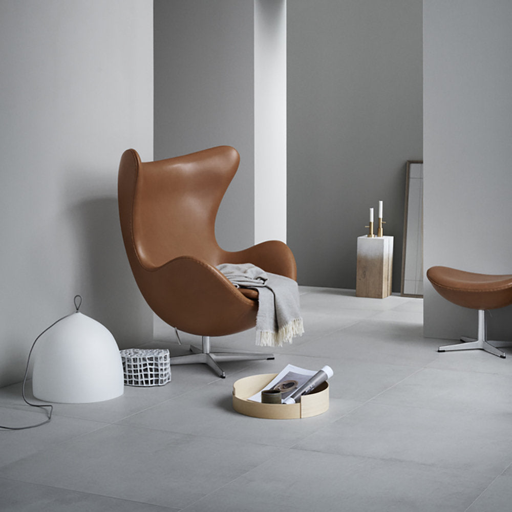 Egg Leather Swivel Chair
