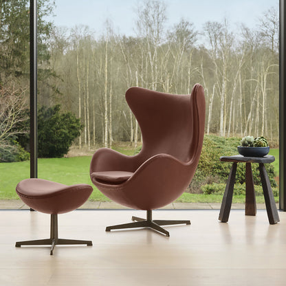 Egg Leather Ottoman
