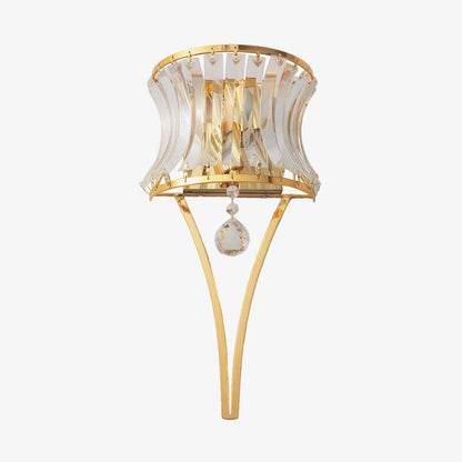 Fantania Wall Lamp ∅ 7.9″ x H 16.9″ / Dia 20cm x H 43cm / Gold + Clear Wall lamp