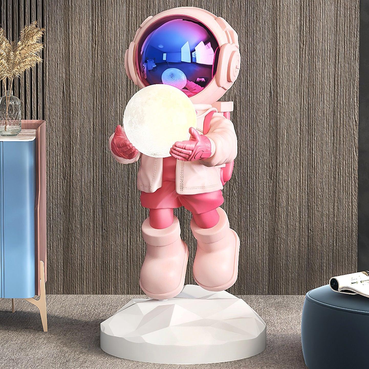 Fantasy Astronaut Built-in Battery Floor Light ∅ 15.7″ x H 31.4″/ Dia 40cm x H 80cm / Pink Floor lamp