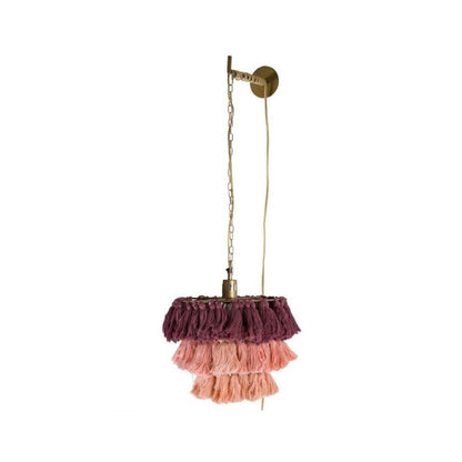 Fela Tassel Wall Lamp ∅ 11.8″ x H 11.8″ / Dia 30cm x H 30cm / Multicolor / US plug Wall lamp