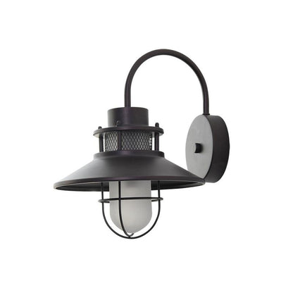 Felix Outdoor Wall Lamp ∅ 9.8″ x W 11.4″ x H 12.6″ / Dia 25cm x W 29cm x H 32cm / Coffee gold & Frosted glas Outdoor