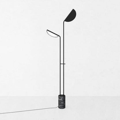 Filo Floor Lamp ∅ 22.8″ x H 65″ / 58m x H 165cm / Black + Black Marble / US plug Floor lamp
