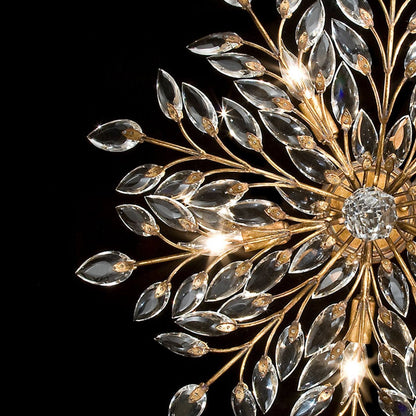 Fine Art Crystal Laurel 28" Round Semi Flush Mount
