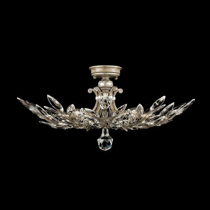Fine Art Crystal Laurel 28" Round Semi Flush Mount
