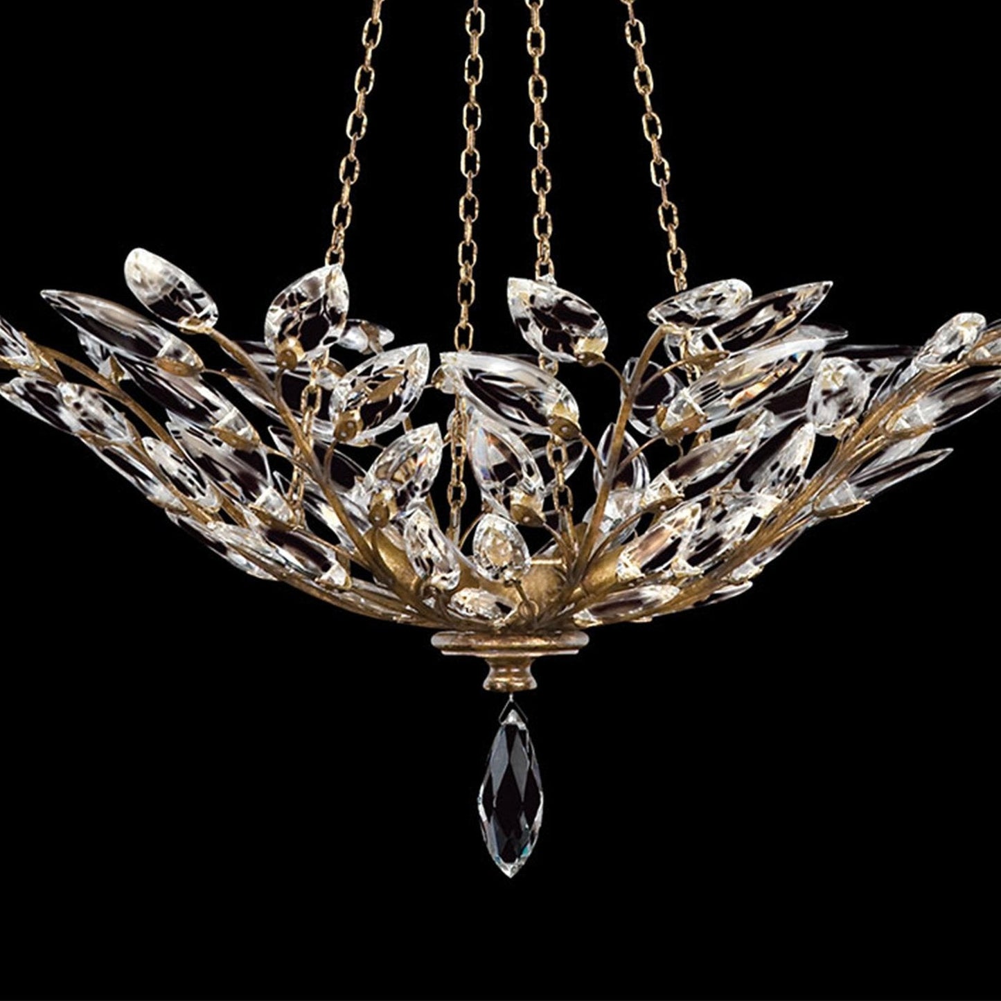 Fine Art Crystal Laurel 35" Round Pendant