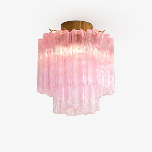 Fiora Pink Glass Ceiling Lamp