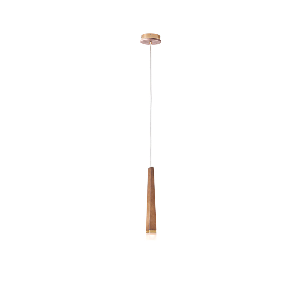 Firewood Stick Chandelier 1 Head ∅ 1.6’’ x H 37.4’’ / Wood Color / Warm Light Chandelier