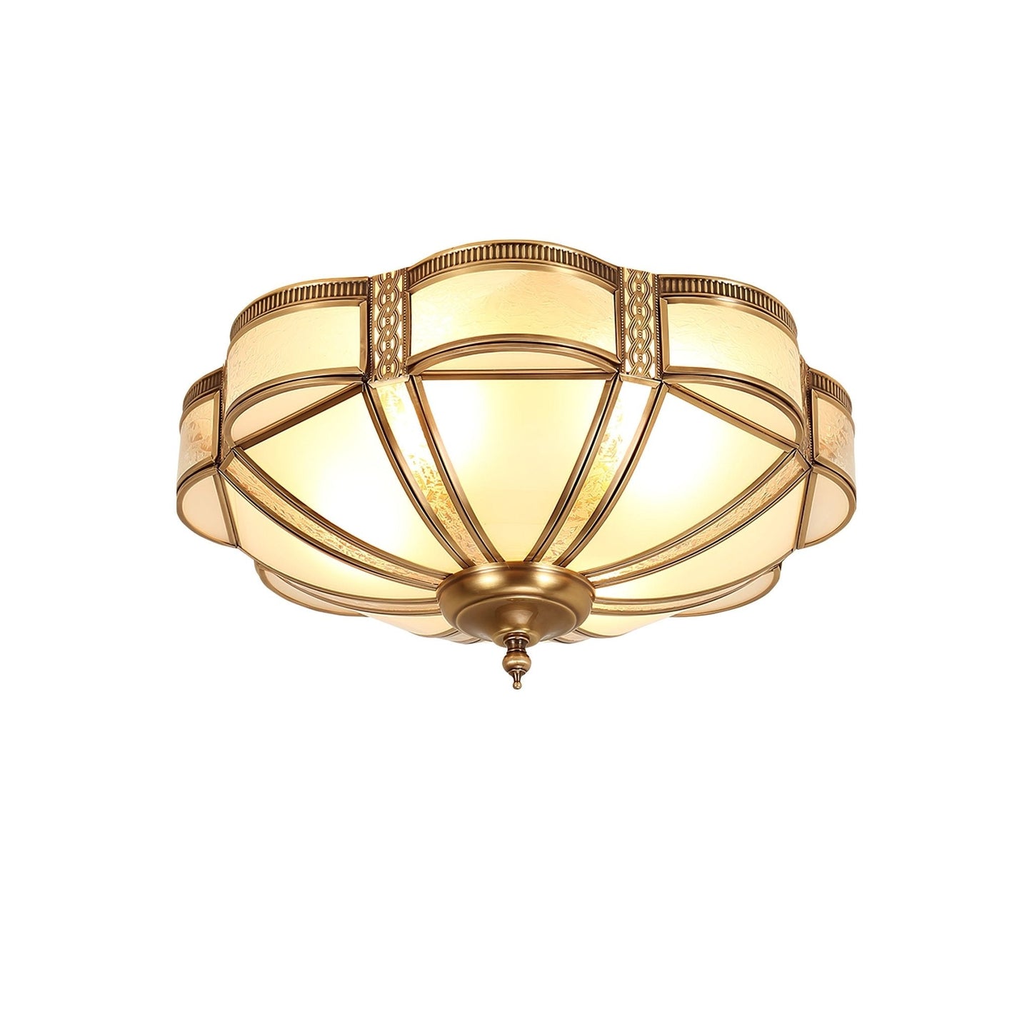 Floral Brass Ceiling Lamp Model A ∅ 13.8″ x H 6.7″ / Brass Floor lamp