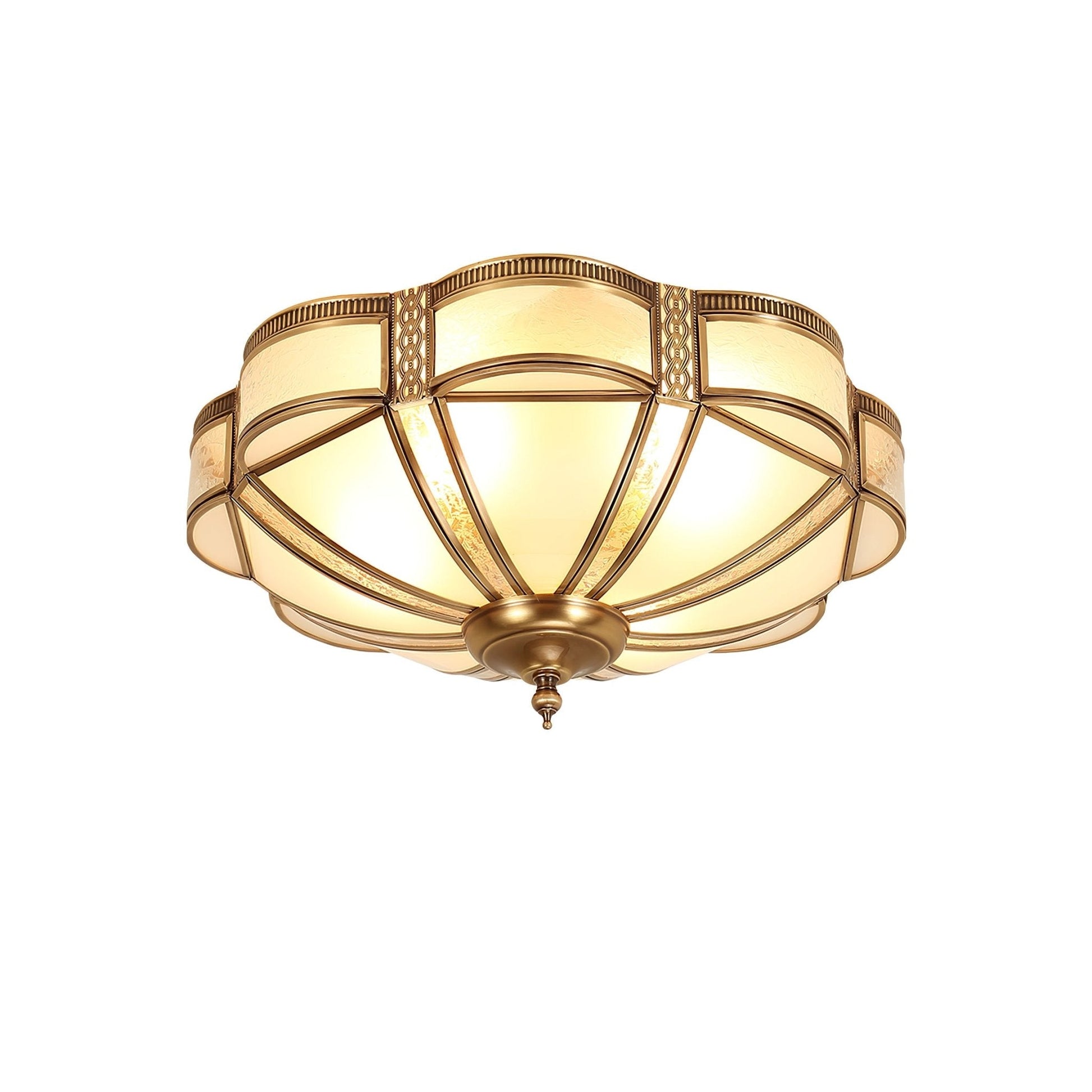 Floral Brass Ceiling Lamp Model A ∅ 13.8″ x H 6.7″ / Brass Floor lamp