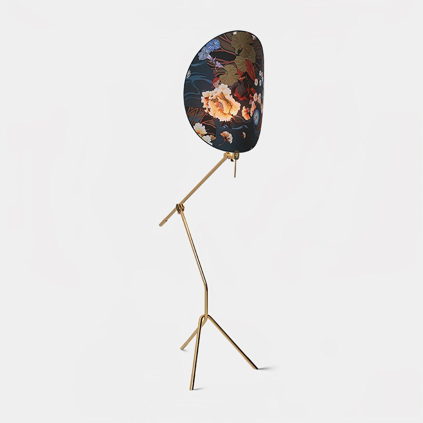 Floral Nocturne Floor Lamp ∅ 28.3″ x H 61″ / Dia 72cm x H 155cm / Gold / US Plug Floor lamp