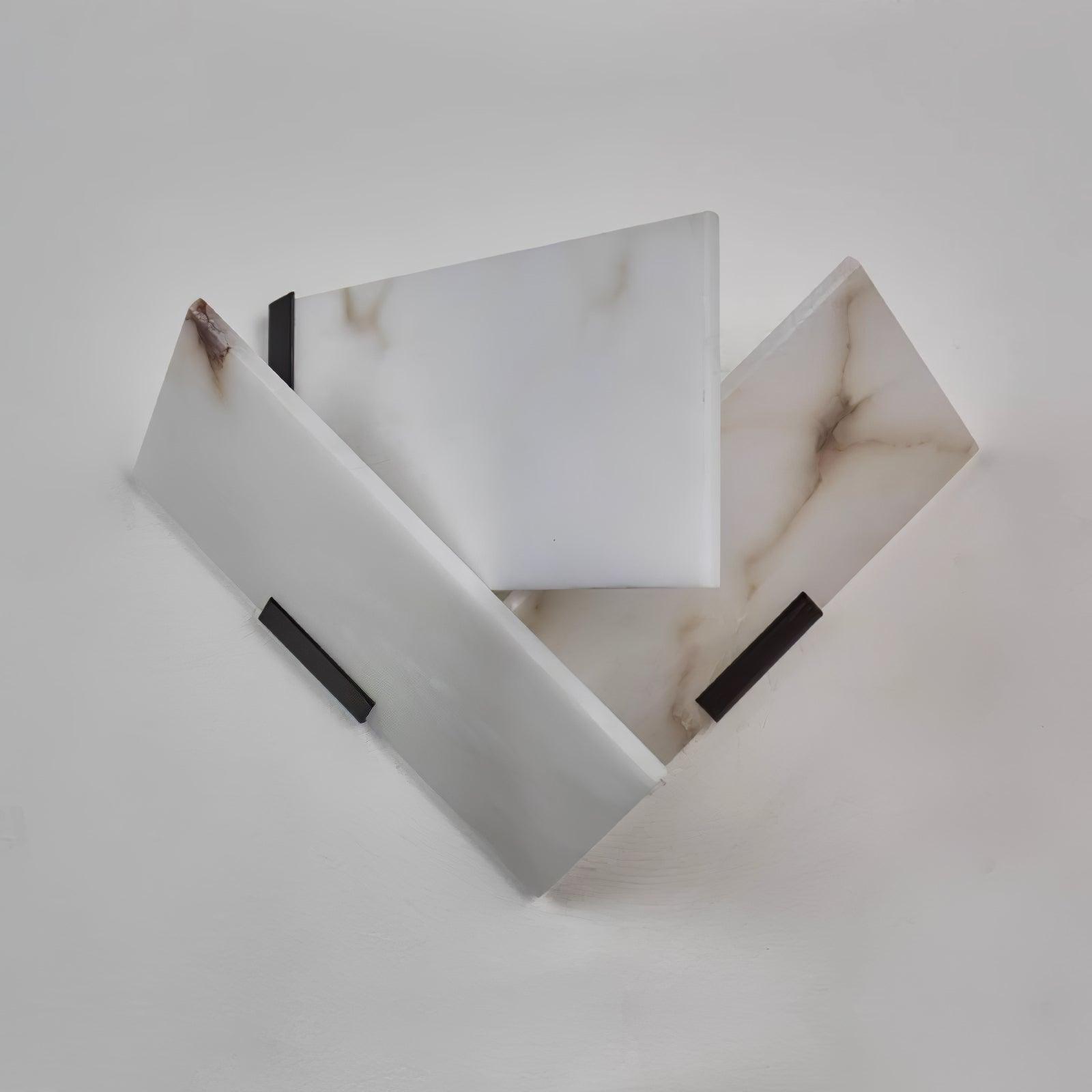 Fly Alabaster Sconce Left ∅ 10.2″ x H 8.3″ / ∅ 26cm x H 21cm / White / Warm Light Wall lamp
