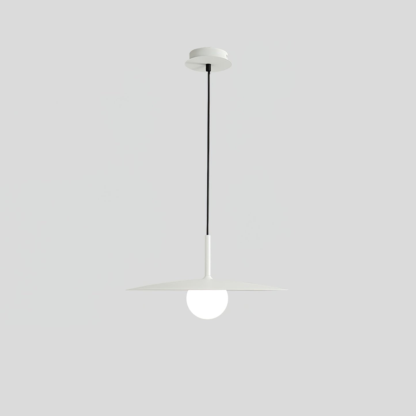 Gea Flying Saucer Pendant Lamp Small ∅ 9.8″ x H 7.9″ / Dia 25cm x H 20cm / White Pendant light