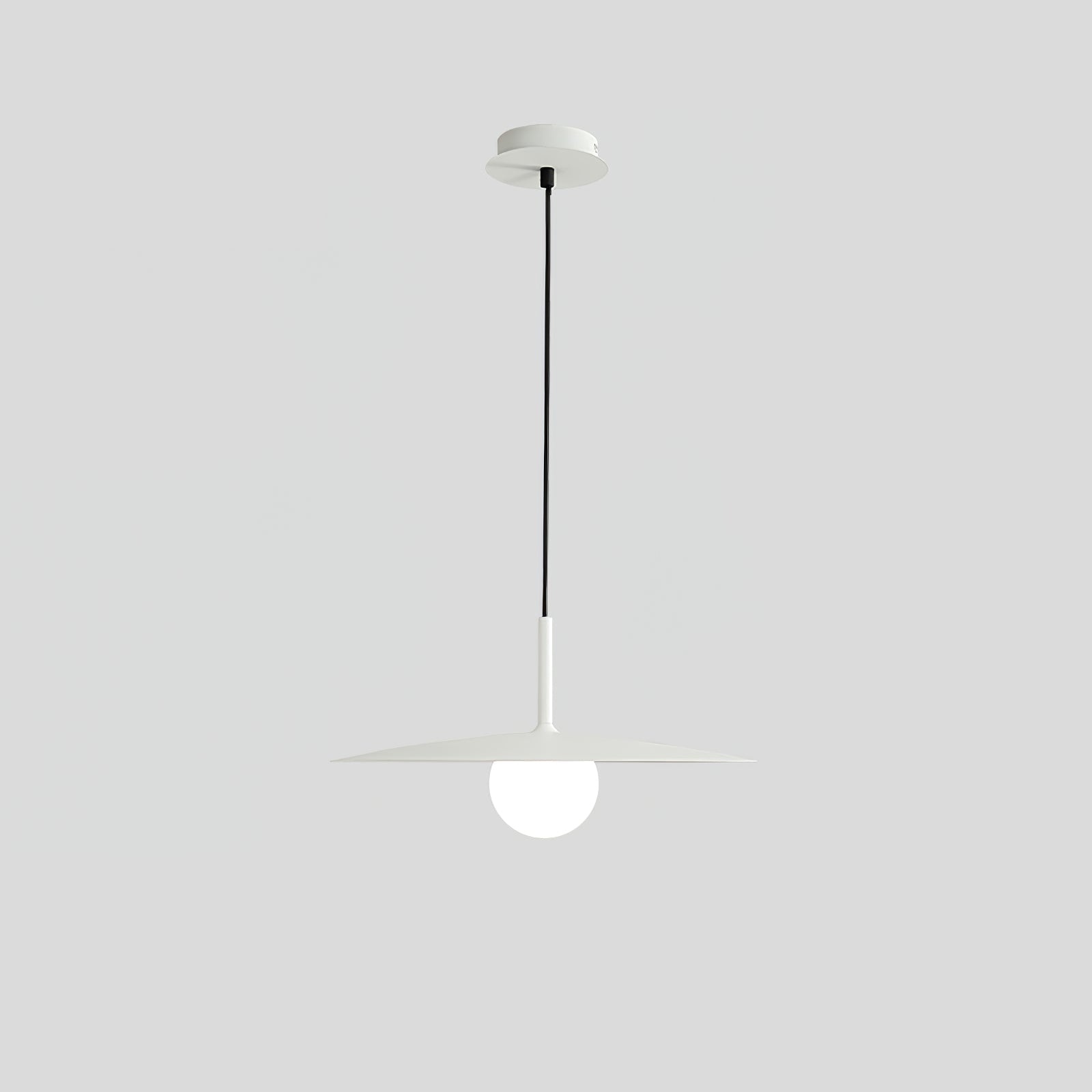 Gea Flying Saucer Pendant Lamp Small ∅ 9.8″ x H 7.9″ / Dia 25cm x H 20cm / White Pendant light