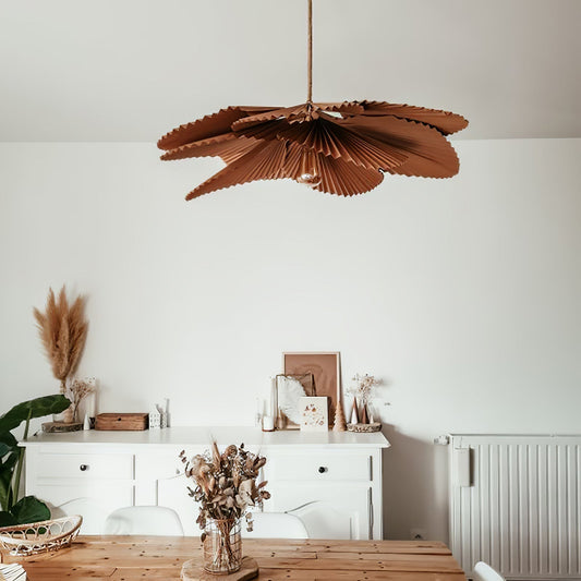 Folded Leaf Lotus Pendant Lamp Chandelier
