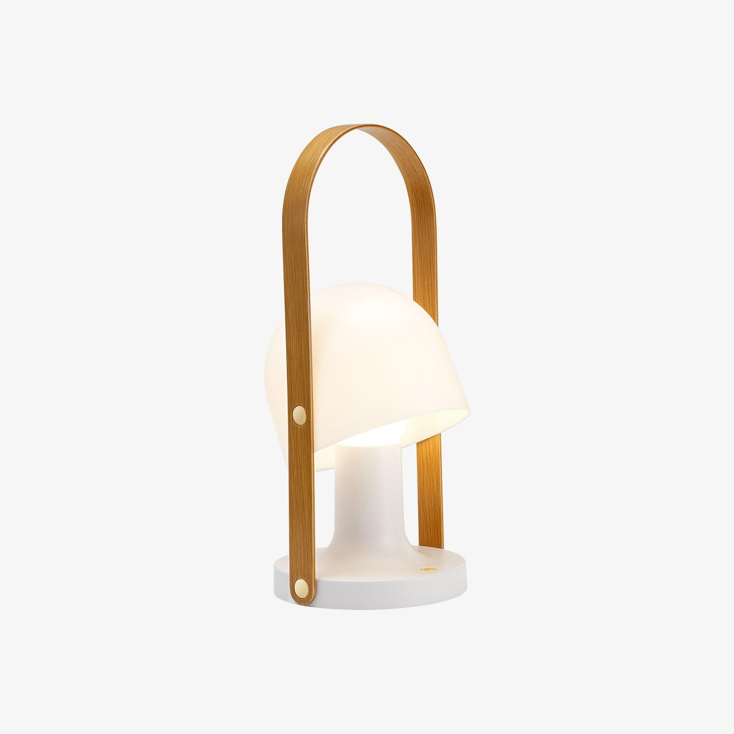 Portable Glass Charging Table Lamp ∅ 8.3″ x H 20.9″ / Dia 21cm x H 53cm / White / Charge Table lamp