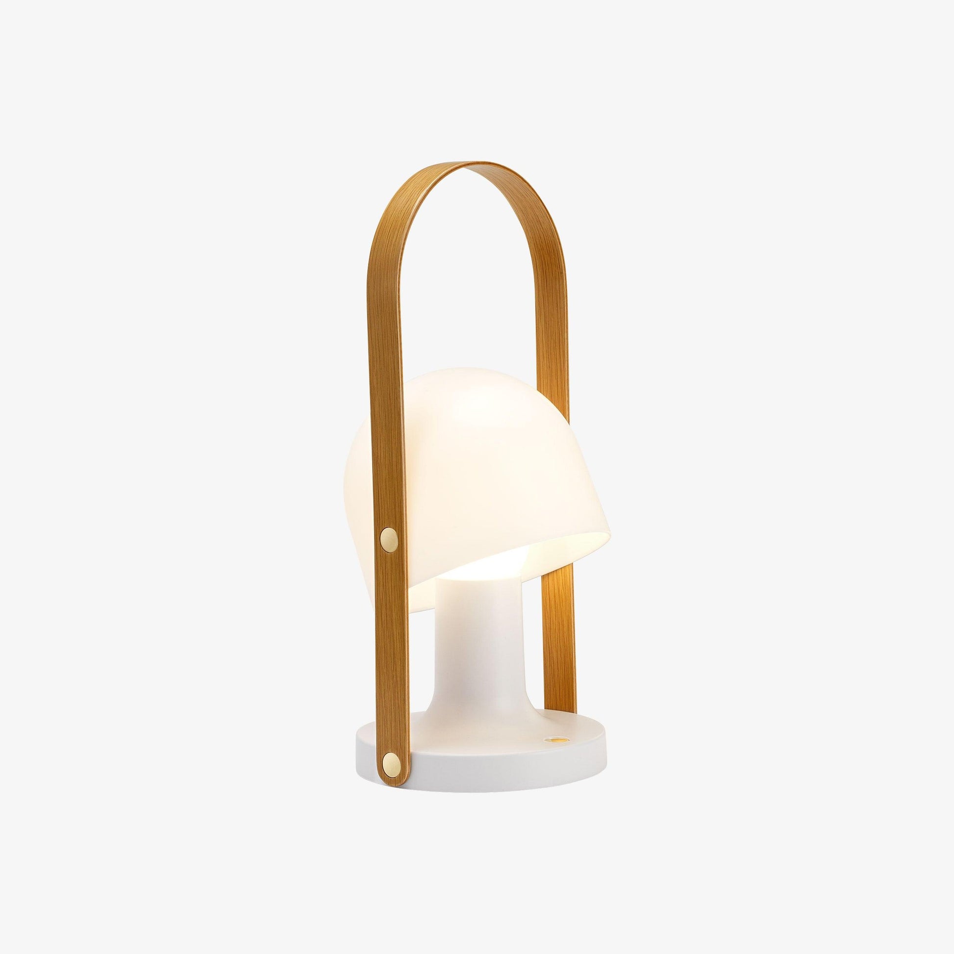 Portable Glass Charging Table Lamp ∅ 8.3″ x H 20.9″ / Dia 21cm x H 53cm / White / Charge Table lamp