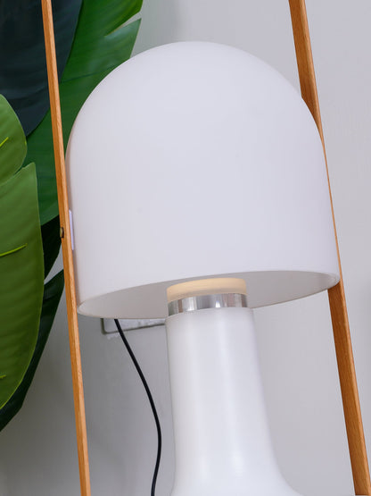 Portable Glass Charging Table Lamp ∅ 8.3″ x H 20.9″ / Dia 21cm x H 53cm / White / Charge Table lamp