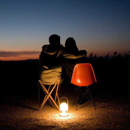 Portable Glass Charging Table Lamp ∅ 8.3″ x H 20.9″ / Dia 21cm x H 53cm / White / Charge Table lamp