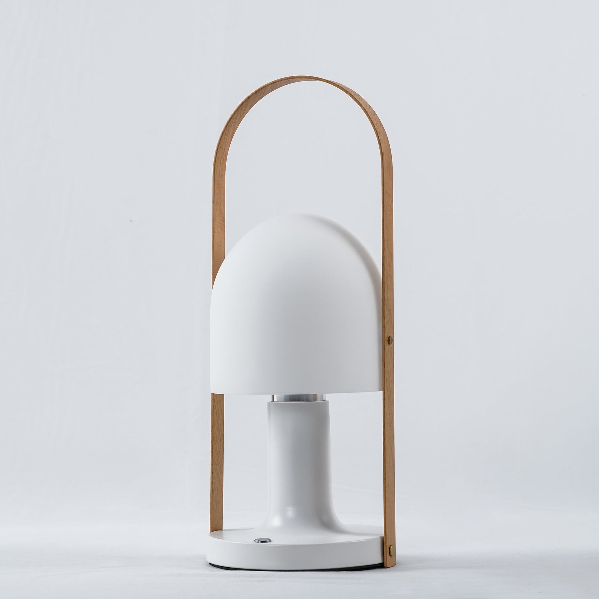 Portable Glass Charging Table Lamp ∅ 8.3″ x H 20.9″ / Dia 21cm x H 53cm / White / Charge Table lamp
