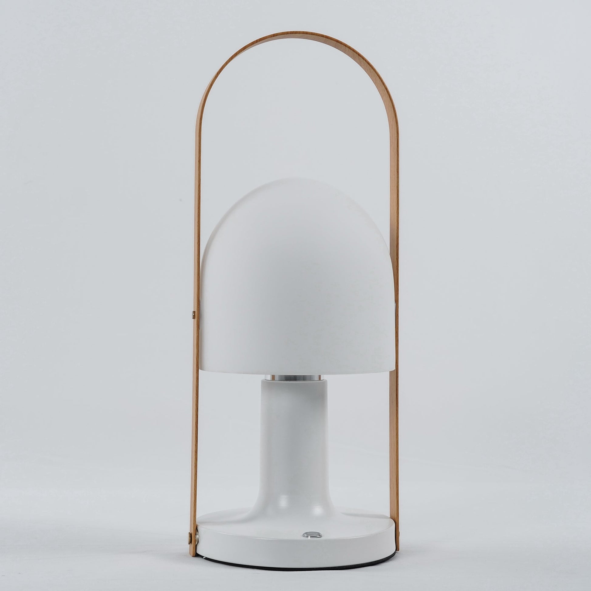 Portable Glass Charging Table Lamp ∅ 8.3″ x H 20.9″ / Dia 21cm x H 53cm / White / Charge Table lamp